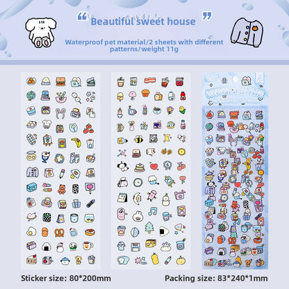 CAWPURI Fun Market Cute Cartoon Handbook Stickers – 20 Adorable Designs
