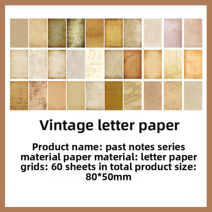 CAWPURI Past Notes Series Hand Account Material Paper Cute Retro Non-sticky Stickers 60 Material Books Wholesale
