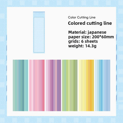CAWPURI Boundary Guard Strip Stickers – 6Pcs Washi Paper Cut Film for Handbooks