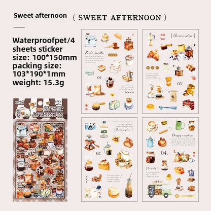 Gourmet Handbook Stickers - 4 Exquisite Designs