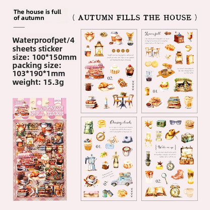 Gourmet Handbook Stickers - 4 Exquisite Designs