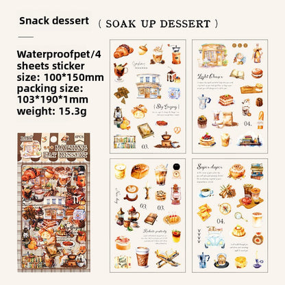 Gourmet Handbook Stickers - 4 Exquisite Designs
