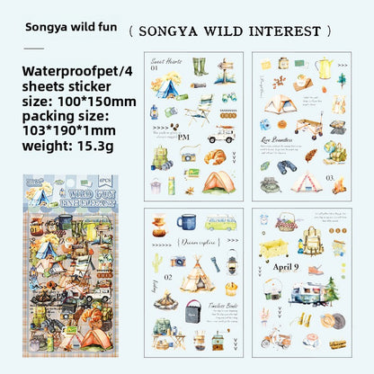 Gourmet Handbook Stickers - 4 Exquisite Designs