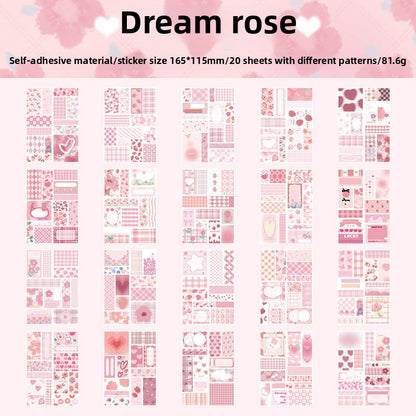 CAWPURI Half - Sugar Diary Handbook Sticker Book – 30 Adorable Designs