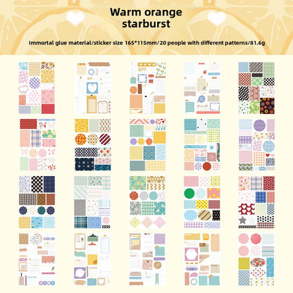 CAWPURI Half - Sugar Diary Handbook Sticker Book – 30 Adorable Designs
